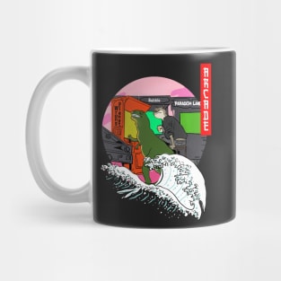 Retro Gaming Machine Dinosaur and cat Mug